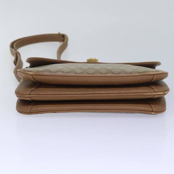 CELINE Macadam Canvas Shoulder Bag Beige Auth 82011 - Picture 5 of 16